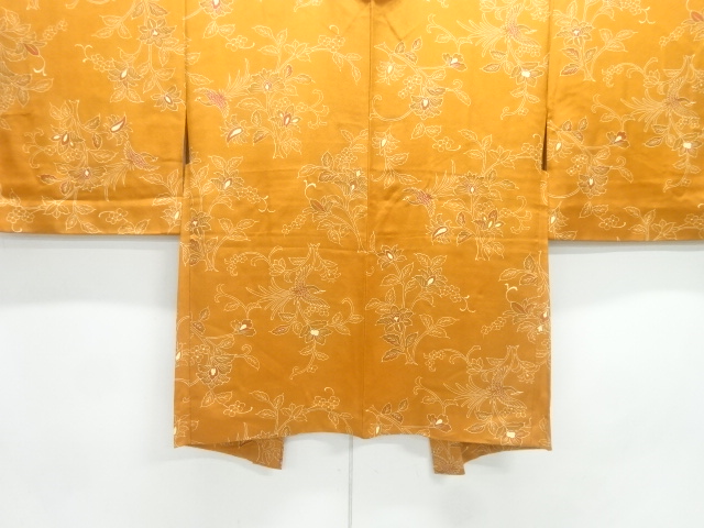 JAPANESE KIMONO / HAORI / SILK / WOVEN FLOWERS & BIRDS